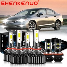 Farol de LED alto baixo farol de neblina 6 lâmpadas para Honda Civic 2006-2012 2013 2014 2015 comprar usado  Enviando para Brazil