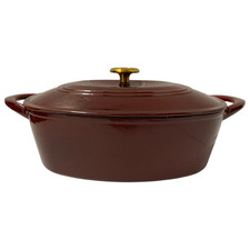 Forno oval holandês Tramontina ferro fundido esmaltado 7 quartos, cranberry/ouro comprar usado  Enviando para Brazil