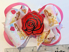 Arco empilhador boutique Disney Beauty and the Beast Belle Hairbow 4,5 polegadas feito à mão, usado comprar usado  Enviando para Brazil