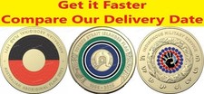 Usado, Moedas de bandeira indígena aborígene do Estreito de Torres conjunto com 3 dois dólares $2 UNC comprar usado  Enviando para Brazil