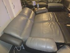 black leather sofa chaise for sale  FOLKESTONE