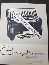 EXCELSIOR ACORDEÃO COSMOPOLITANO 14 MODELO 1950 FOLHETO COM ESPECIFICAÇÕES E PREÇO, usado comprar usado  Enviando para Brazil