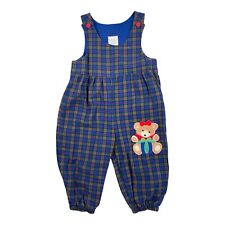 Macacão Vintage Feminino Tamanho 2T Anos 80 Bordado Urso de Pelúcia Xadrez Jumper, usado comprar usado  Enviando para Brazil