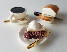 Shakers de sal e pimenta vintage Arcadia miniatura - Pão, café, torta - Lote de 3 comprar usado  Enviando para Brazil