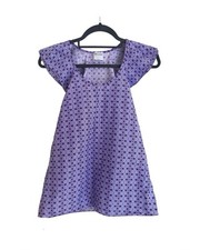 Blusa de algodão Valentino roxa chique com babado em camadas nova sem etiquetas comprar usado  Enviando para Brazil