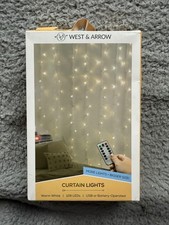 Luzes de cortina West & Arrow 128 LED corda remota USB operada por bateria Fairy Lig, usado comprar usado  Enviando para Brazil