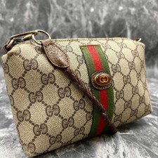 Bolsa de ombro GUCCI GG Sherry Line couro bege marrom vintage autêntica, usado comprar usado  Enviando para Brazil