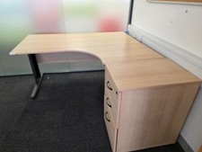 Shaped corner desk for sale  ROYSTON