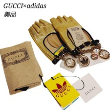 Luvas de colaboração GUCCI Adidas, douradas, couro de cordeiro, únicas , usado comprar usado  Enviando para Brazil