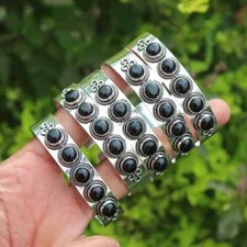 VENDA A GRANEL!! Lote por atacado de pulseira de pedra preciosa ônix preto 925 joias de prata comprar usado  Enviando para Brazil