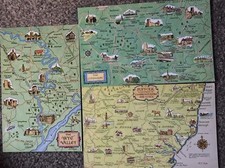 Vintage map postcards for sale  EBBW VALE