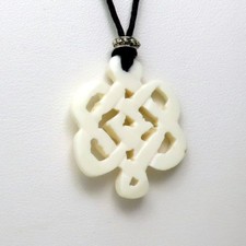 Nó celta - Colar de osso branco com cordão de algodão encerado - Ajustável  comprar usado  Enviando para Brazil