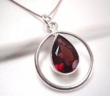 Faceted garnet teardrop for sale  Hales Corners