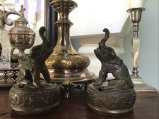 Pair bronze elephants for sale  WORCESTER