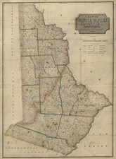 1814 Farm Line Map of Wayne & Pike County Pa comprar usado  Enviando para Brazil