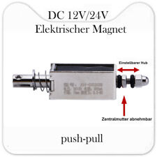 Hub Magnet Elektromagnet Elektrischer Magnet Push-Pull Aktuator DC 12V/24V comprar usado  Enviando para Brazil