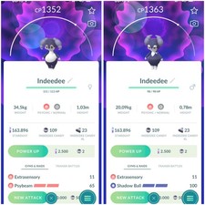 Usado, Indeedee (não brilhante) macho e fêmea em um Mini P T C 100K Stardust comprar usado  Enviando para Brazil