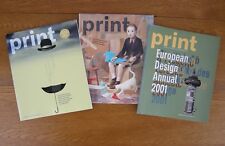 3 PRINT 2001 Graphic Design Magazine Jan-Feb May-June and EUROPEAN DESIGN ANNUAL segunda mano  Embacar hacia Mexico