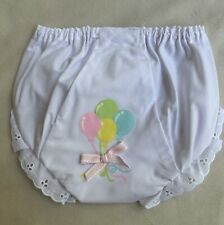 Capa de calcinha/fralda para bebês meninas pintada à mão com balões pastel tamanho 1 comprar usado  Enviando para Brazil