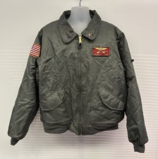 Jaqueta Masculina Vintage USAF 3X Verde Piloto Bombardeiro MA-1 Flyers Clima Frio CWU-45P comprar usado  Enviando para Brazil