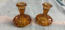 pair amber glass candelabra for sale  Port Charlotte