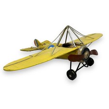 Avião de metal antigo modelo amarelo ferro planador avião biplano avião retrô comprar usado  Enviando para Brazil