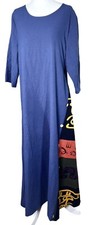 Vestido maxi feminino tamanho M/L colorido boho lateral estampa tribal painéis e botões comprar usado  Enviando para Brazil