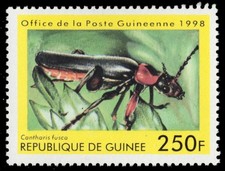 REPÚBLICA DA GUINÉ Mi 1895 - Fusca soldado "Cantharis fusca" (pb81667+), usado comprar usado  Enviando para Brazil