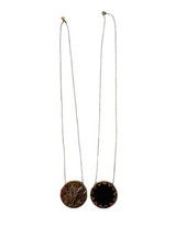 Lote de 2 pingentes House of Harlow Sunburst couro e mármore opala espelho central comprar usado  Enviando para Brazil