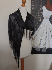 Black net lace for sale  UK