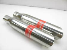 (2) Pontas de escape de braçadeira de aço inoxidável piloto corte inclinado, 2-1/4" X 3-1/2" X 18" comprar usado  Enviando para Brazil