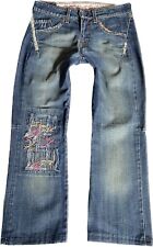 Pantalon jean broderie d'occasion  France