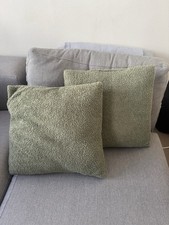 Set green cushions for sale  SEVENOAKS
