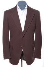 Jaqueta Blazer 42 Executive Portly Fit Vintage Anos 70 Marrom Poli 2 Botões Casaco Esportivo comprar usado  Enviando para Brazil