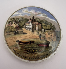 Prattware pot lid for sale  LINCOLN