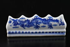 K1097: Ferramenta de caligrafia chinesa Blue&White Cloud Dragon BRUSH-RACK comprar usado  Enviando para Brazil