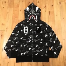 Moletom com capuz Bape Shark escala preta tamanho P zíper completo macaco vape abasing camuflagem preta comprar usado  Enviando para Brazil