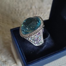 Swarovski aquamarine crystal usato  Vitorchiano