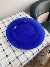 Blue glass charger for sale  LONDON