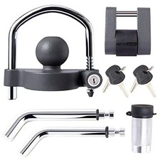  Kit de bloqueo y bloqueo de acoplador de receptor de remolque con llave, gris de 1/2" y 5/8" de diámetro segunda mano  Embacar hacia Mexico