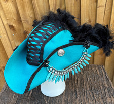 Turquoise black tricorn for sale  PETERBOROUGH