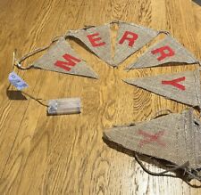 Christmas hessian bunting for sale  DRIFFIELD