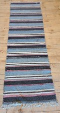 Tapete de pano antigo importado sueco feito à mão corredor (22,5 x 68") muito bonito comprar usado  Enviando para Brazil