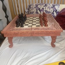 Carved chess set for sale  NEWQUAY