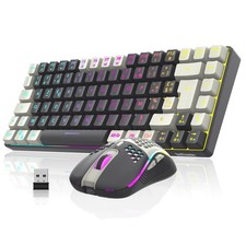 Używany, Bezprzewodowy zestaw klawiatury i myszy RGB, 3200 dpi, QWERTZ na sprzedaż  PL