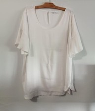 Blouse blanche polyester d'occasion  Bourg-de-Thizy