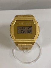 Relógio digital de quartzo aço inoxidável CASIO ouro estilo retrô excelente Japão comprar usado  Enviando para Brazil
