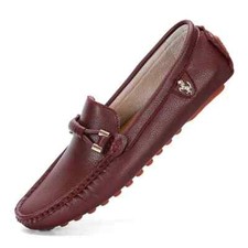 Mocassim masculino de couro genuíno feito à mão mocassim de condução sapato casual comprar usado  Enviando para Brazil