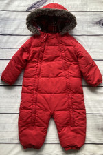 Baby red snowsuit for sale  LUTON