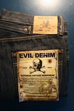 Vtg evil denim for sale  LEEDS